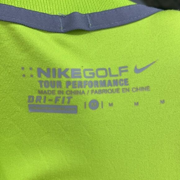 Nike Gold Tour Performance Polo Sz M - Picture 6 of 6